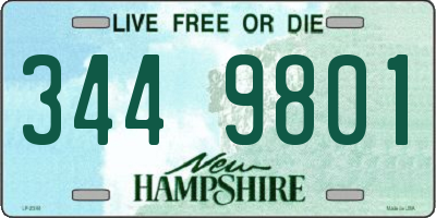 NH license plate 3449801