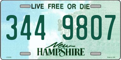 NH license plate 3449807