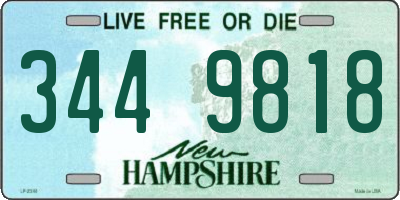 NH license plate 3449818