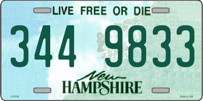 NH license plate 3449833