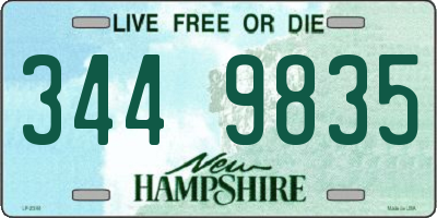 NH license plate 3449835