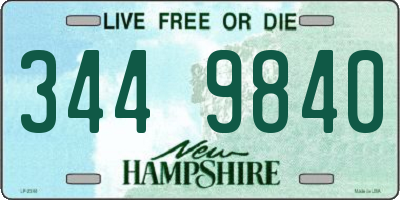 NH license plate 3449840
