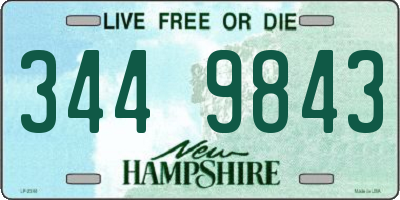 NH license plate 3449843
