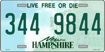 NH license plate 3449844