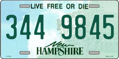 NH license plate 3449845