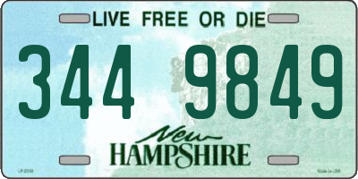 NH license plate 3449849