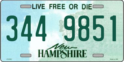 NH license plate 3449851