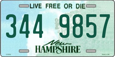 NH license plate 3449857