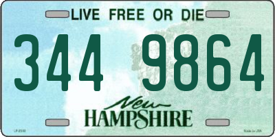 NH license plate 3449864