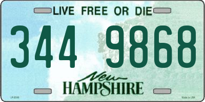 NH license plate 3449868