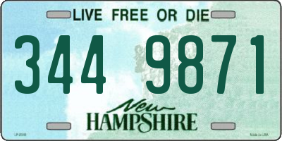 NH license plate 3449871
