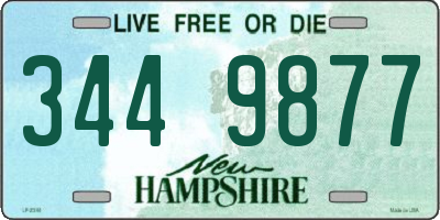 NH license plate 3449877