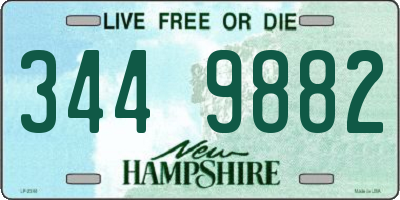 NH license plate 3449882