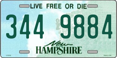 NH license plate 3449884