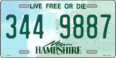 NH license plate 3449887