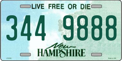 NH license plate 3449888