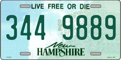 NH license plate 3449889