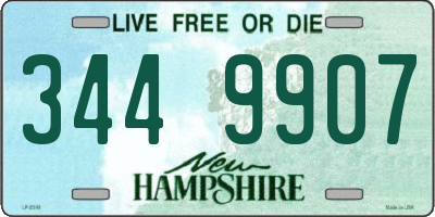 NH license plate 3449907