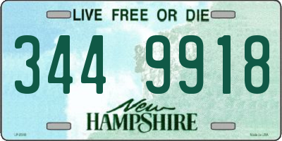 NH license plate 3449918