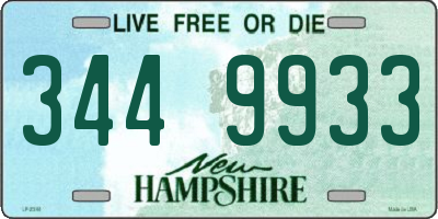 NH license plate 3449933