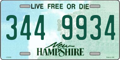 NH license plate 3449934