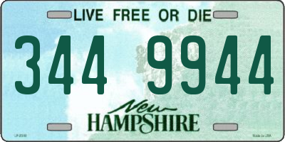 NH license plate 3449944