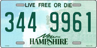NH license plate 3449961