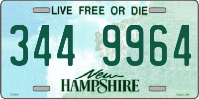 NH license plate 3449964