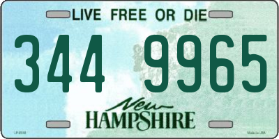NH license plate 3449965
