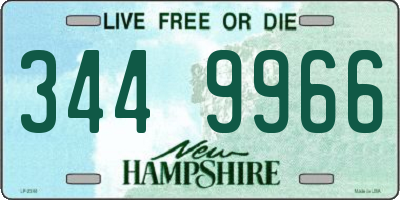 NH license plate 3449966