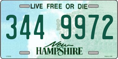 NH license plate 3449972