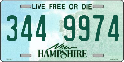 NH license plate 3449974