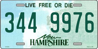 NH license plate 3449976