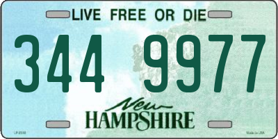 NH license plate 3449977