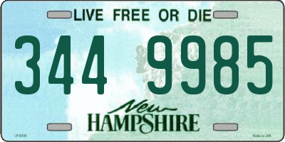 NH license plate 3449985