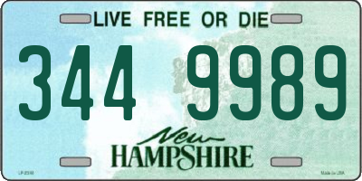 NH license plate 3449989