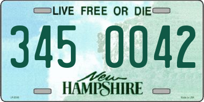 NH license plate 3450042