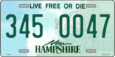 NH license plate 3450047