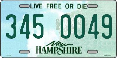 NH license plate 3450049