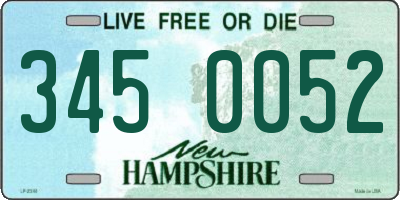 NH license plate 3450052