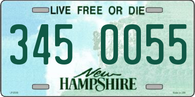 NH license plate 3450055
