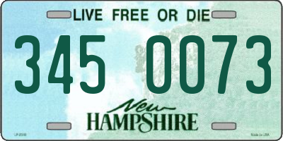 NH license plate 3450073