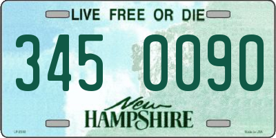 NH license plate 3450090