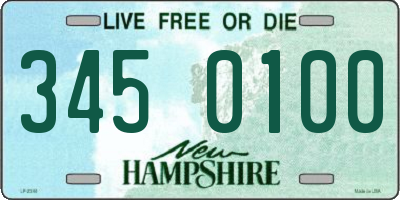 NH license plate 3450100