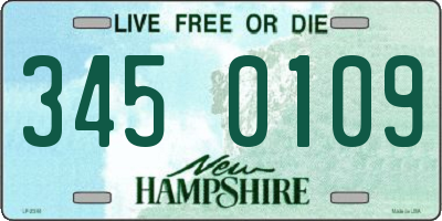 NH license plate 3450109