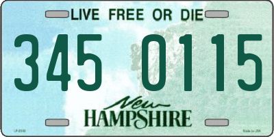 NH license plate 3450115