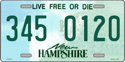 NH license plate 3450120
