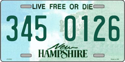 NH license plate 3450126