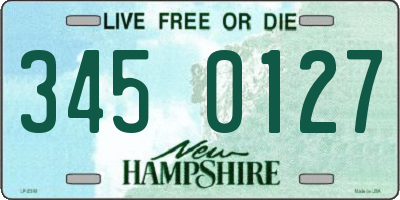 NH license plate 3450127
