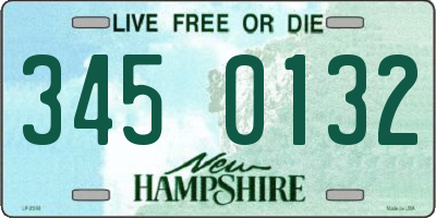 NH license plate 3450132